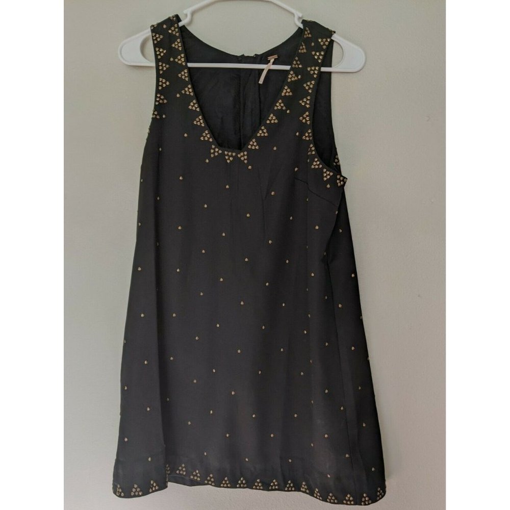 Free People Black Women's Size 4 Soho Sleeveless Studded Shift Dress